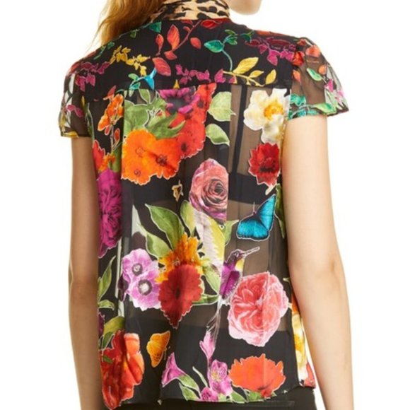 Alice + Olivia Jeannie Bow Cap Sleeve Butterfly - Picture 3 of 11